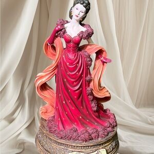 Gone with the Wind San Francisco Music Box - Scarlett O’Hara In Red Dress